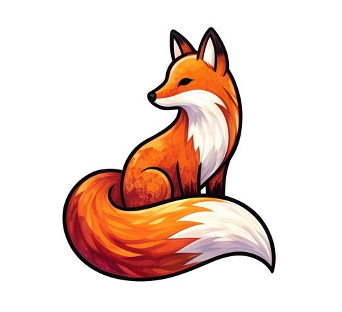 a fox with a sweeping tail, Venetian millefiori glass mosaic: subjects assembled from tightly packed slices of glass cane, each disc bearing its own tiny star, rosette, or concentric ring pattern, in luminous ruby, cobalt, amber, jade, and violet, glassy polished sheen, fine dark seams between the discs