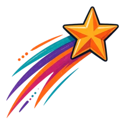 a shooting star