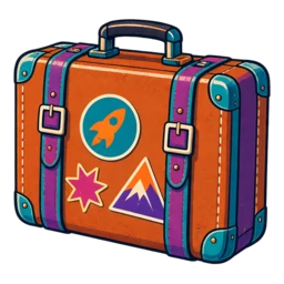 a leather travel suitcase