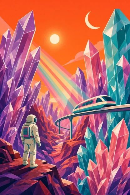 Quartzia, the crystal canyons travel poster