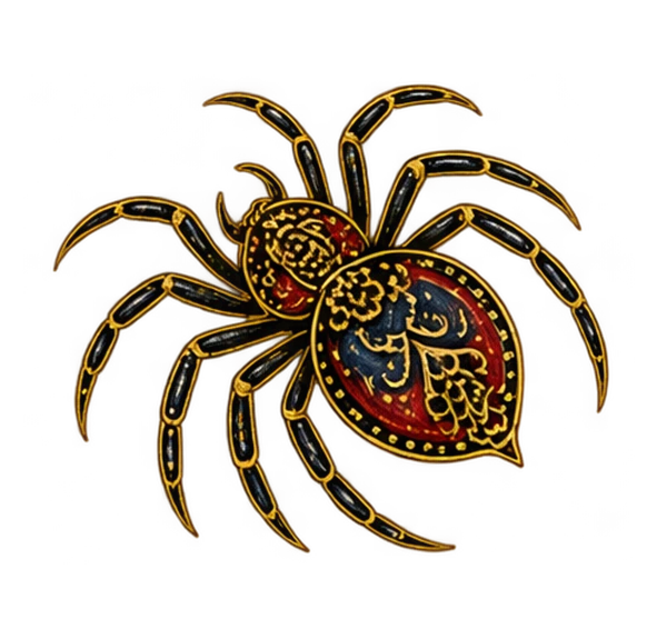 garden spider, a meadow ground enemy